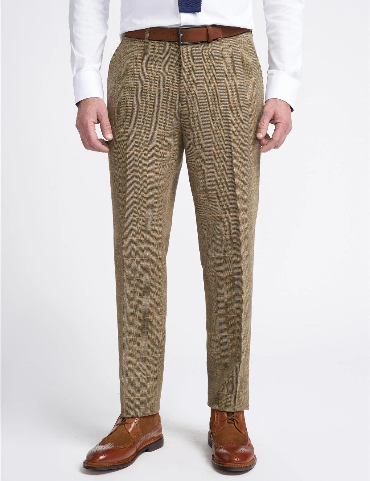 ALBERT - Kahverengi Ekose Pantolon: Şıklığın Zamansız Dokunuşu! Klasik Stil, Modern Hava.